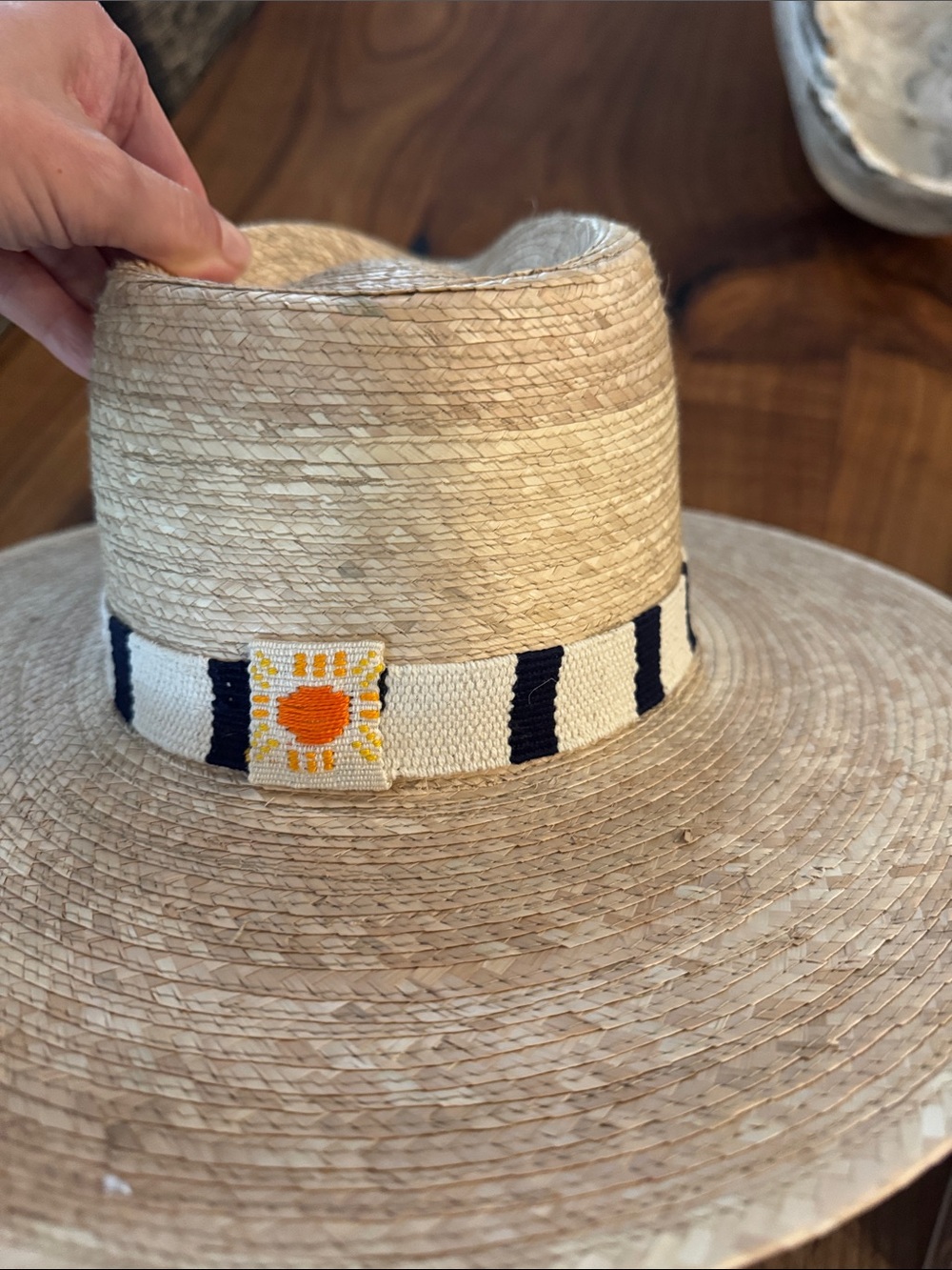 Sunshine Tienda Straw Wide-Brim Sun Hat never worn - Picture 3 of 5